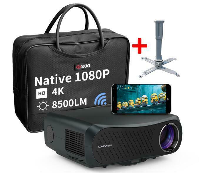 5g wifi 8500lumen native 1080p android projector smart movie tv hdmi 4k zoom vga