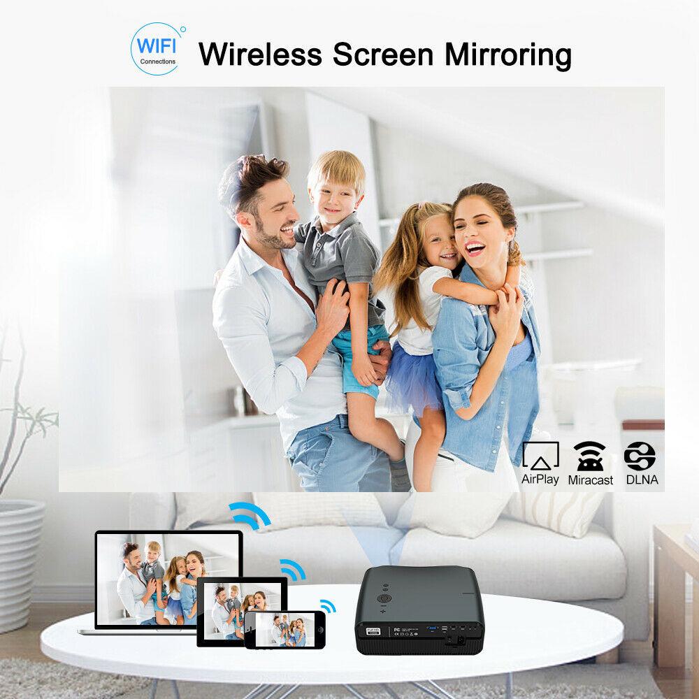 5g wifi 8500lumen native 1080p android projector smart movie tv hdmi 4k zoom vga