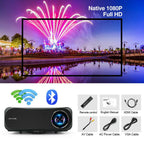 5g wifi 8500lumen native 1080p android projector smart movie tv hdmi 4k zoom vga