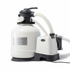 intex pool sand filter pump w/ automatic timer &amp; replacement hose adapter