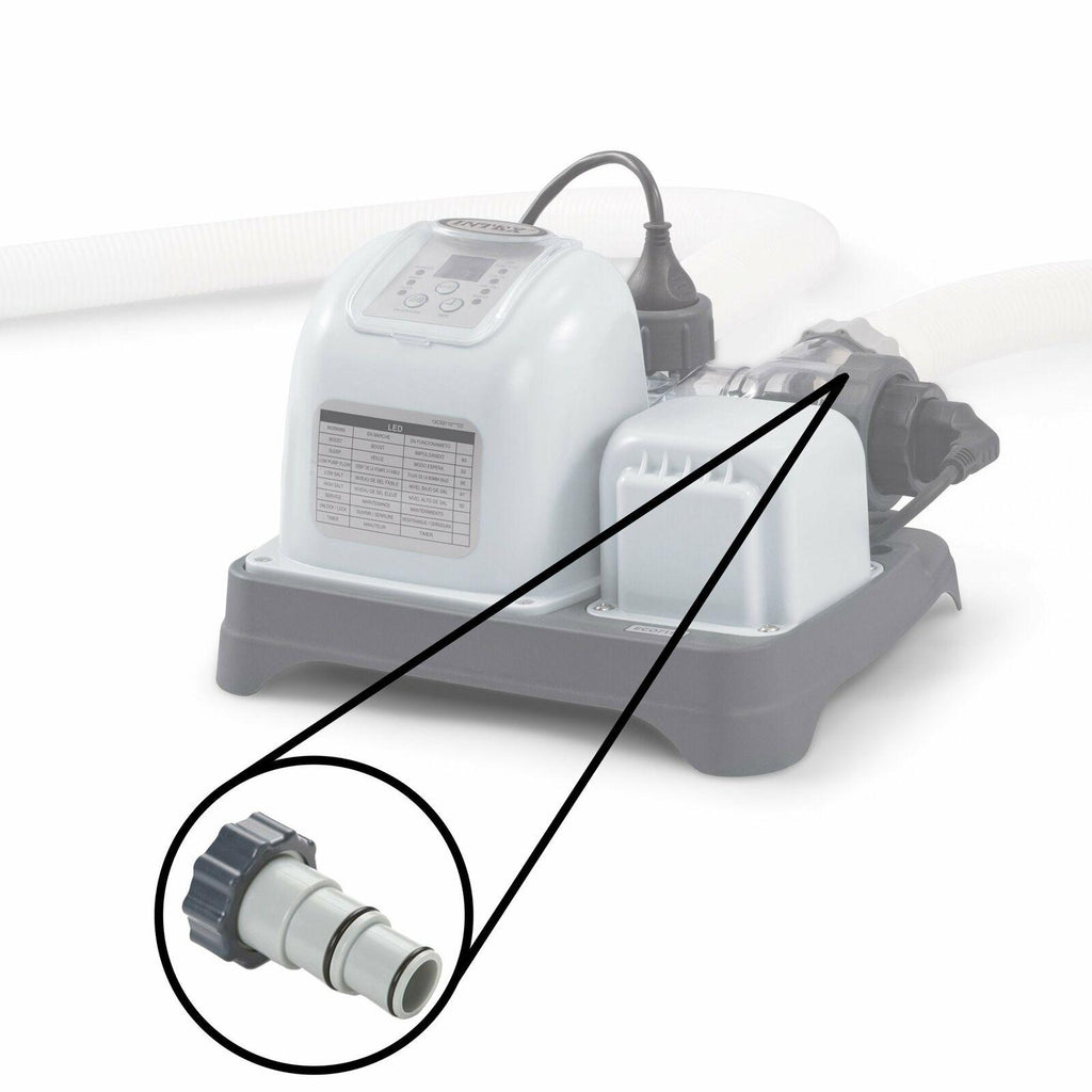 intex pool sand filter pump w/ automatic timer &amp; replacement hose adapter