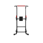 Joppoint Power Tower Exercise Equipment for Home Gym Multi-Function Home Strength Training Tower Dip Station for Pull-up, Push-up, Black-red