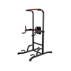 Joppoint Power Tower Exercise Equipment for Home Gym Multi-Function Home Strength Training Tower Dip Station for Pull-up, Push-up, Black-red