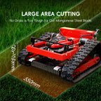 Remote Control Robotic Lawn Mower, Automatic Track Lawn Mower for 45° Slope, Adjustable Cutting Height, All Terrain Grass Cutter Yard Mower USA Stock