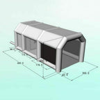 TFCFL Inflatable Paint Booth 20x10x8ft Inflatable Spray Booth for Portable Car Paint Booth for Car Parking Tent Workstation