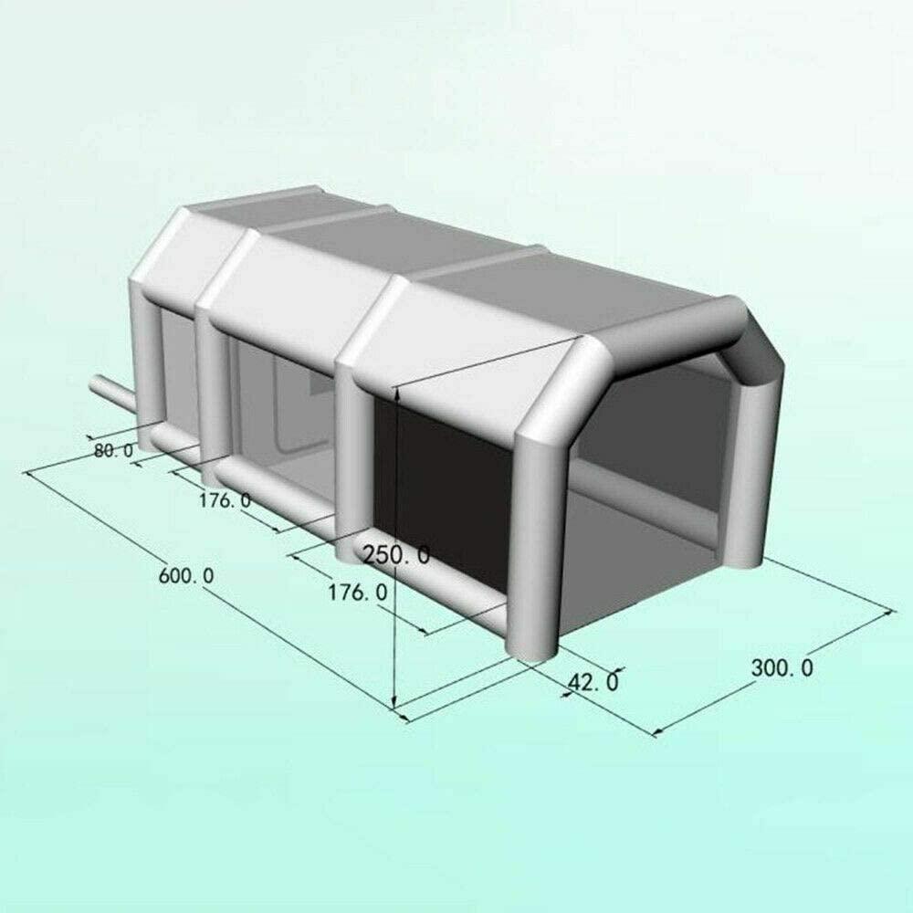 TFCFL Inflatable Paint Booth 20x10x8ft Inflatable Spray Booth for Portable Car Paint Booth for Car Parking Tent Workstation
