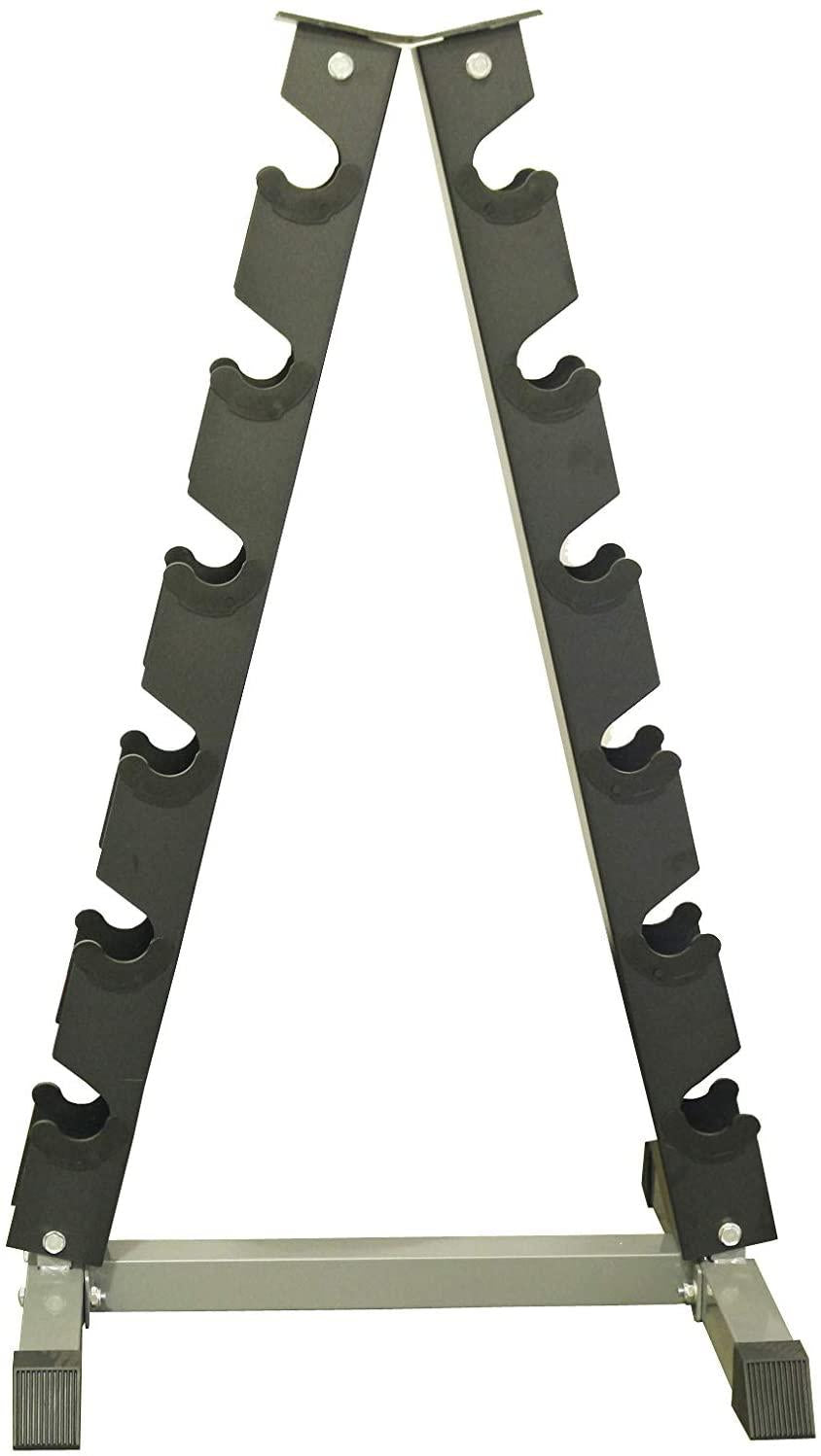 Amber Fight Gear A-Frame Dumbbell Rack Stand Heavy Duty 6-Tier Weight Rack for Dumbbells Hand Weights StoraStand for Home or Gym