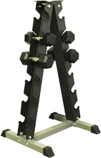 Amber Fight Gear A-Frame Dumbbell Rack Stand Heavy Duty 6-Tier Weight Rack for Dumbbells Hand Weights StoraStand for Home or Gym