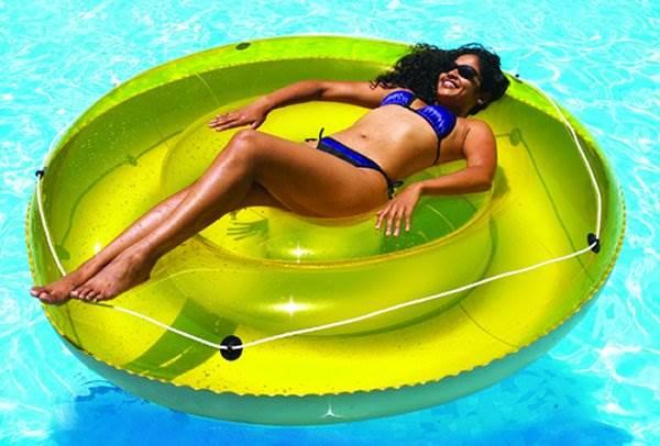 Swimline 9050 72" Swimming Pool Sun Tan Lounger Island Float Inflatables, 6-Pack