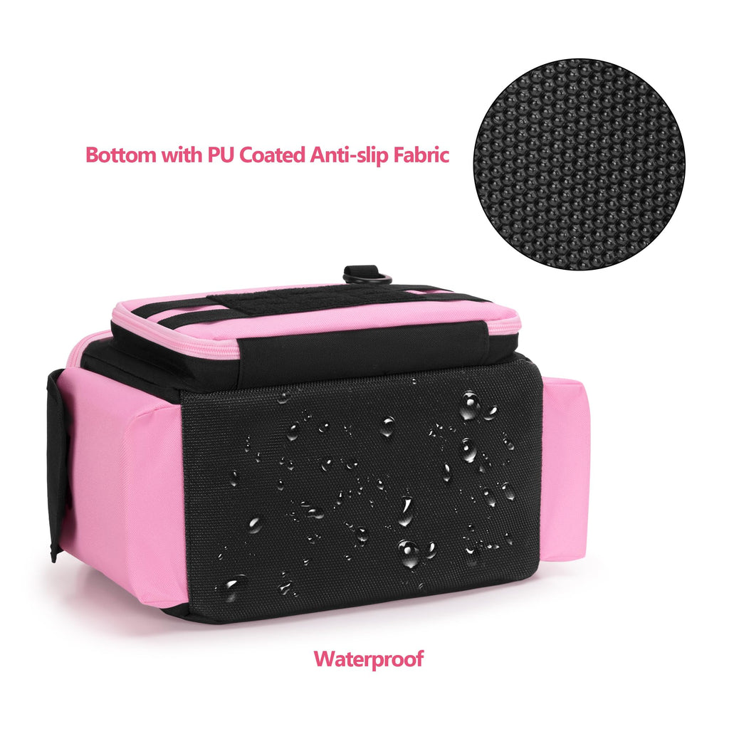 Pink Tool Bag for Women, Tool StoraOrganizer with Anti-friction and Thick Padded Bottom, Tactical RanBag, Multi-functional Work Bag for Repairman, Electrician, Carpenters, Pink