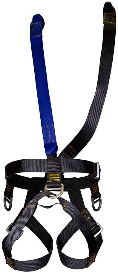 Fusion Climb Pegasus Lite Half Body Reinforced Lanyard Zipline Harness 23kN M-XL Black Blue