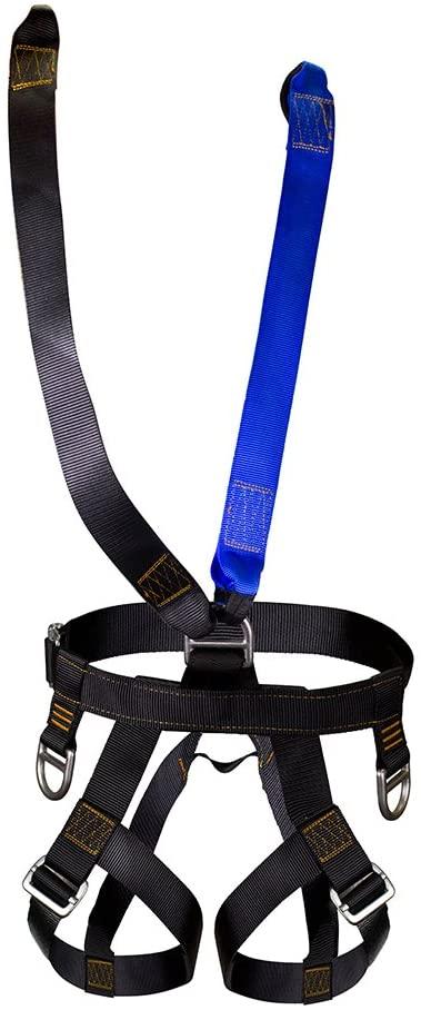 Fusion Climb Pegasus Lite Half Body Reinforced Lanyard Zipline Harness 23kN M-XL Black Blue
