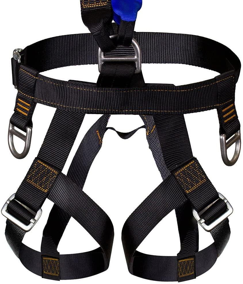 Fusion Climb Pegasus Lite Half Body Reinforced Lanyard Zipline Harness 23kN M-XL Black Blue