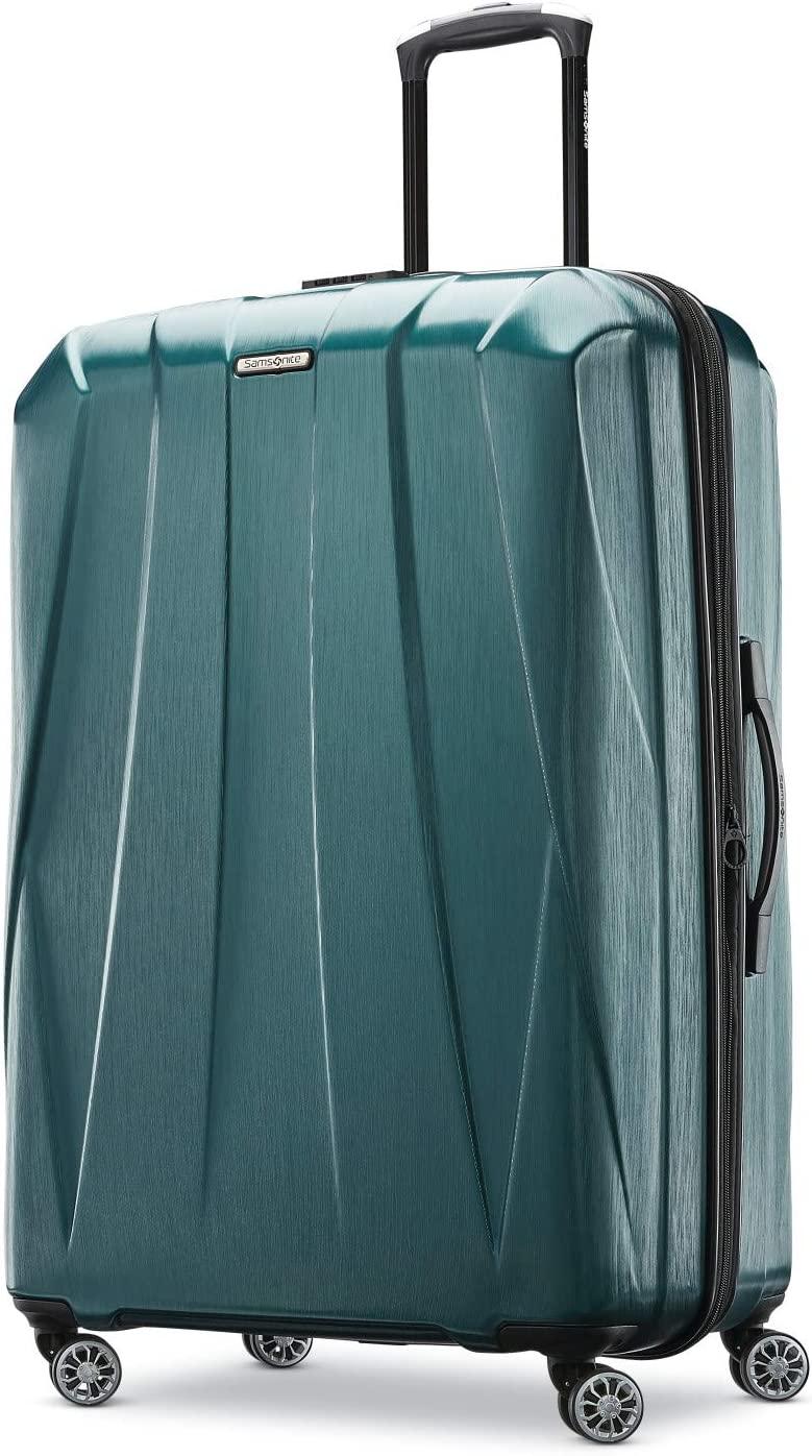 Centric 2 Hardside Expandable Luggage with Spinner Wheels, Emerald Green, Checked-Large 28-Inch
