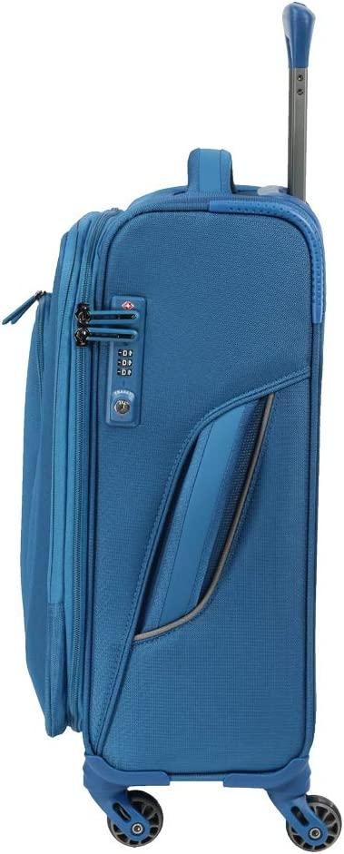 Patrono Spinner Unisex Small Blue Polyester Luggage Bag TSA Approved 108104-1090