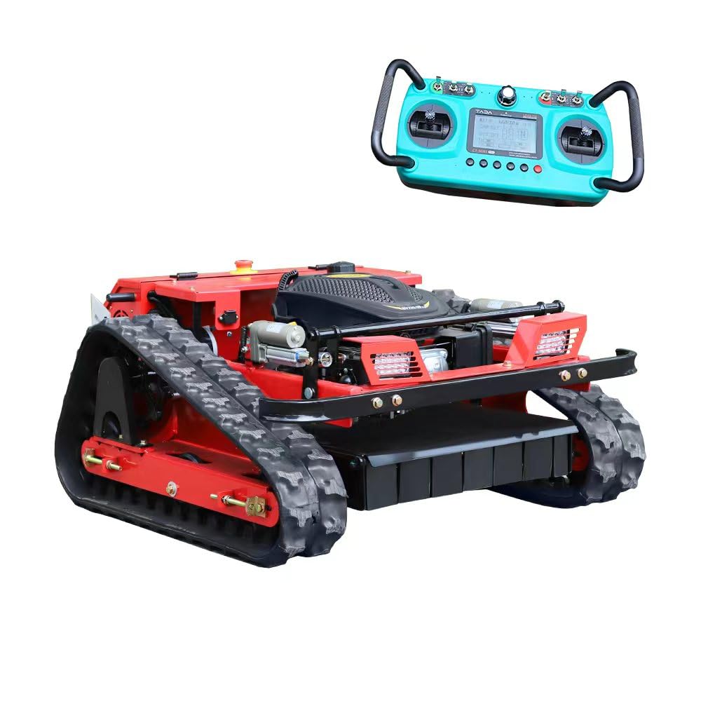 Remote Control Lawn Mower, 20 Inch Cutting Width, Adjustable Height 0.79-5.9 Inches, Track ,All-Terrain for Steep Slopes Tall Grass LarLawns