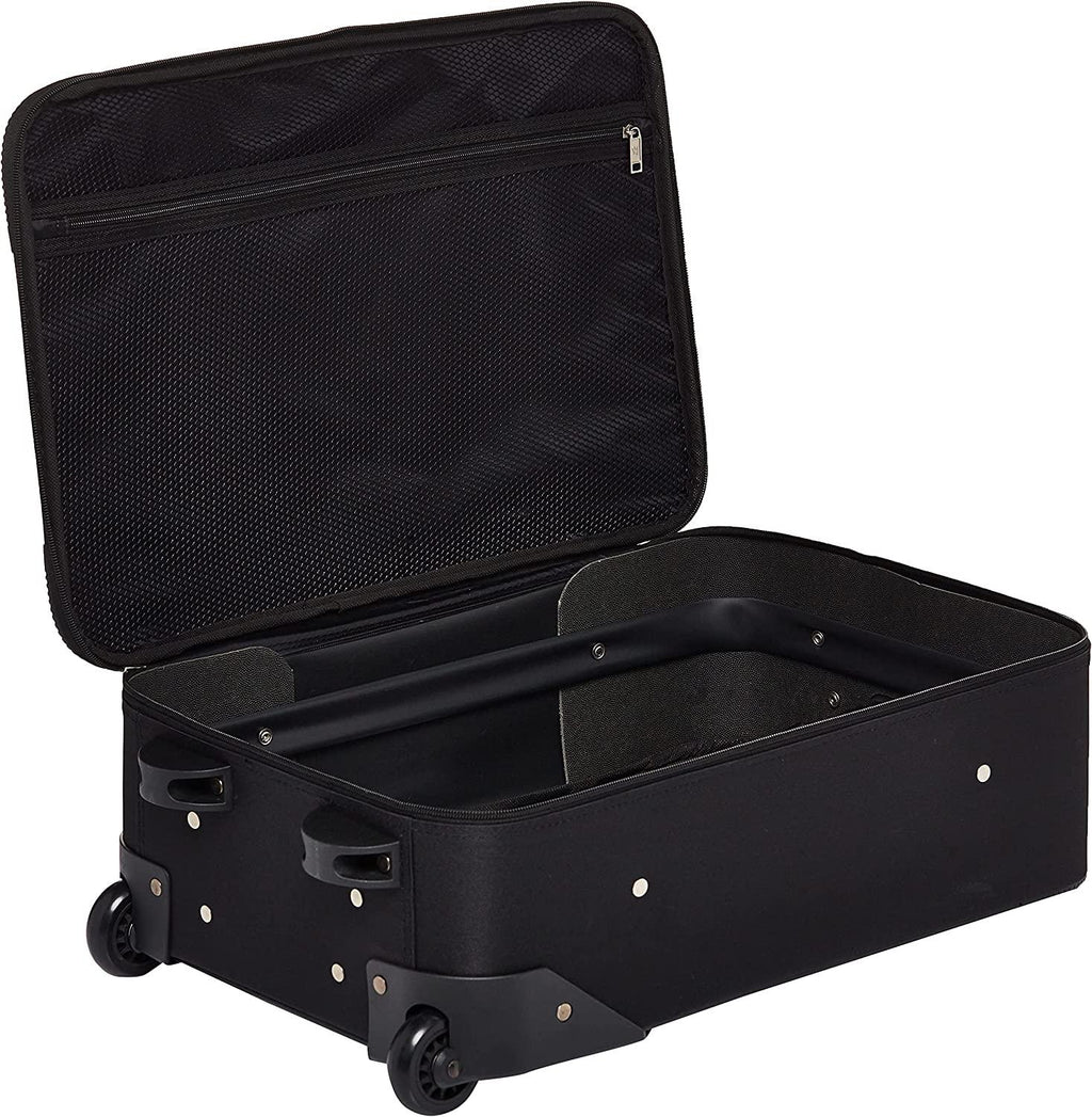 Fieldbrook XLT Softside Upright Luggage, Black, 4-Piece Set (BB/DF/21/25)