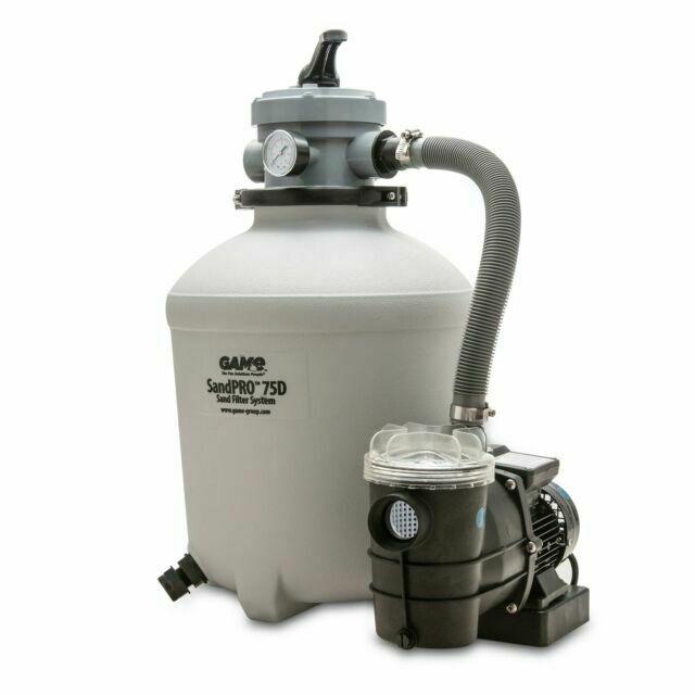 game sandpro 75d above ground pool pump and sand filter system 4711