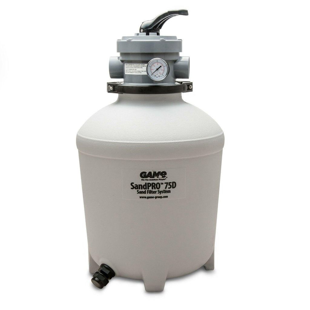 game sandpro 75d above ground pool pump and sand filter system 4711