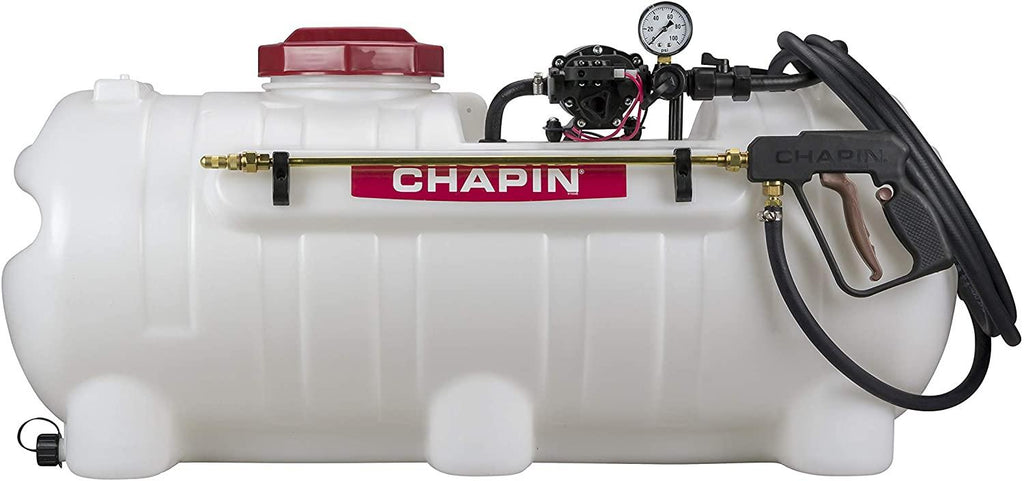 Chapin International 97500N Chapin 97500 25-Gallon, 12-Volt EZ Mount Dripless Deluxe Sprayer, Translucent White