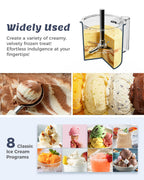 Ice Cream Maker with 1 Pint (Not Freezer), Frozen Treat Machine | Homemade Ice Cream Machine, Gelato, Slushie, Yogurt, Sorbet, 10 Pre-set Programs, Respin & Minx-in Function