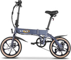 Vivi 16" Folding Electric Bike for Adults, 350W Motor Ebike, with 36V 10.4Ah Lithium-Ion Battery,  6-Speed Gears, Adults Electric Bicycle for Daily Cruises, Commutes