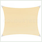 16 ft. x 12 ft. 260 GSM Reinforced (Super Ring) BeiRectangle Sun Shade Sail