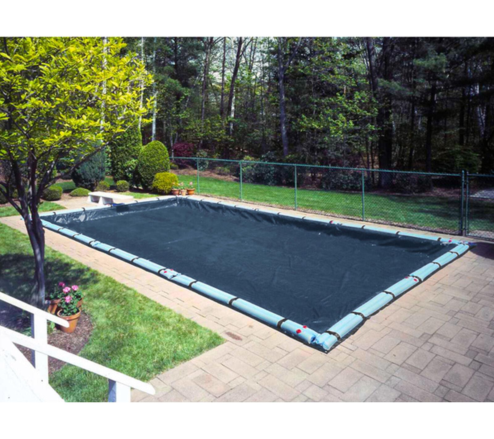 rectangular deluxe black &amp; blue swimming pool winter cover (various sizes)