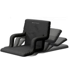 Wide Stadium Seat Chair with Padded Back Support (2-Pack)