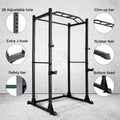 HEMBOR Multi-Function Power Rack Workout Station with J-Hooks 1200lb Capacity