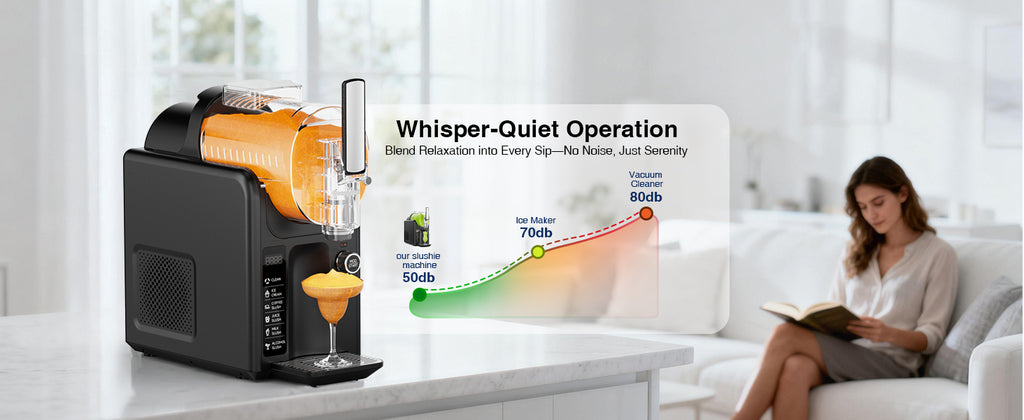 Slushie Machine & Ice Cream Maker Machine 2-IN-1, 6 Modes for Smoothies, Milkshakes, Cocktails, Margarita, and Ice Cream, No Ice Needed, Self-Cleaning, For Home Use