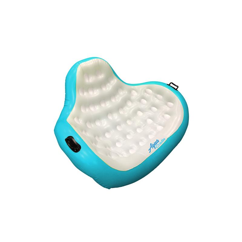 Pool Central Inflatable Blue and White Aqua Cradle 2-Person Swimming Pool Float, 66-Inch