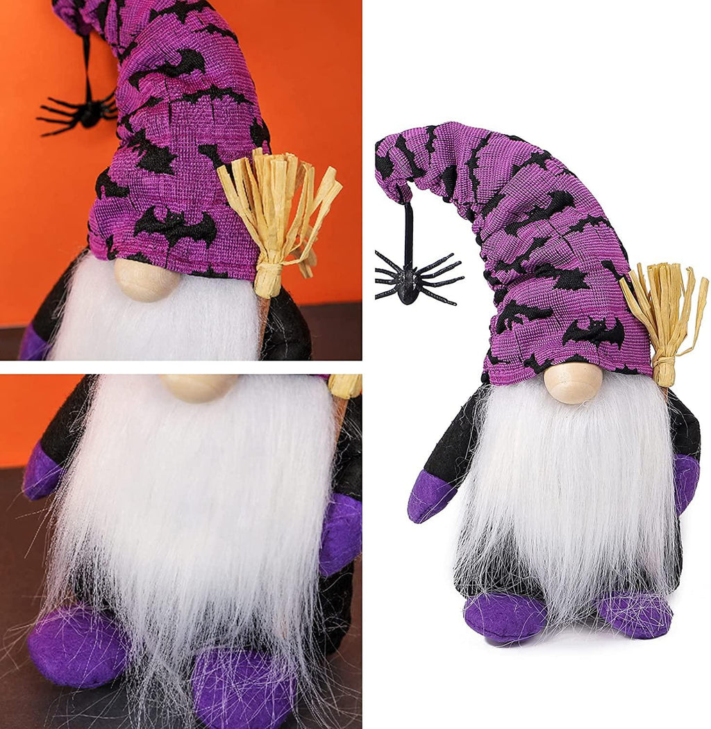 Halloween Doll 2-Piece Set Cute Decoration Toys Pumpkin Makeover Costume Figurine Party Children Present Souvenir Festival Christmas Celebration Photography Props (A+B)