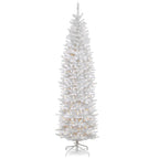 National Tree Company Kingswood Clear Prelit Incandescent White Fir Pencil Artificial Christmas Tree, 9"