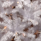 National Tree Company Kingswood Clear Prelit Incandescent White Fir Pencil Artificial Christmas Tree, 9"