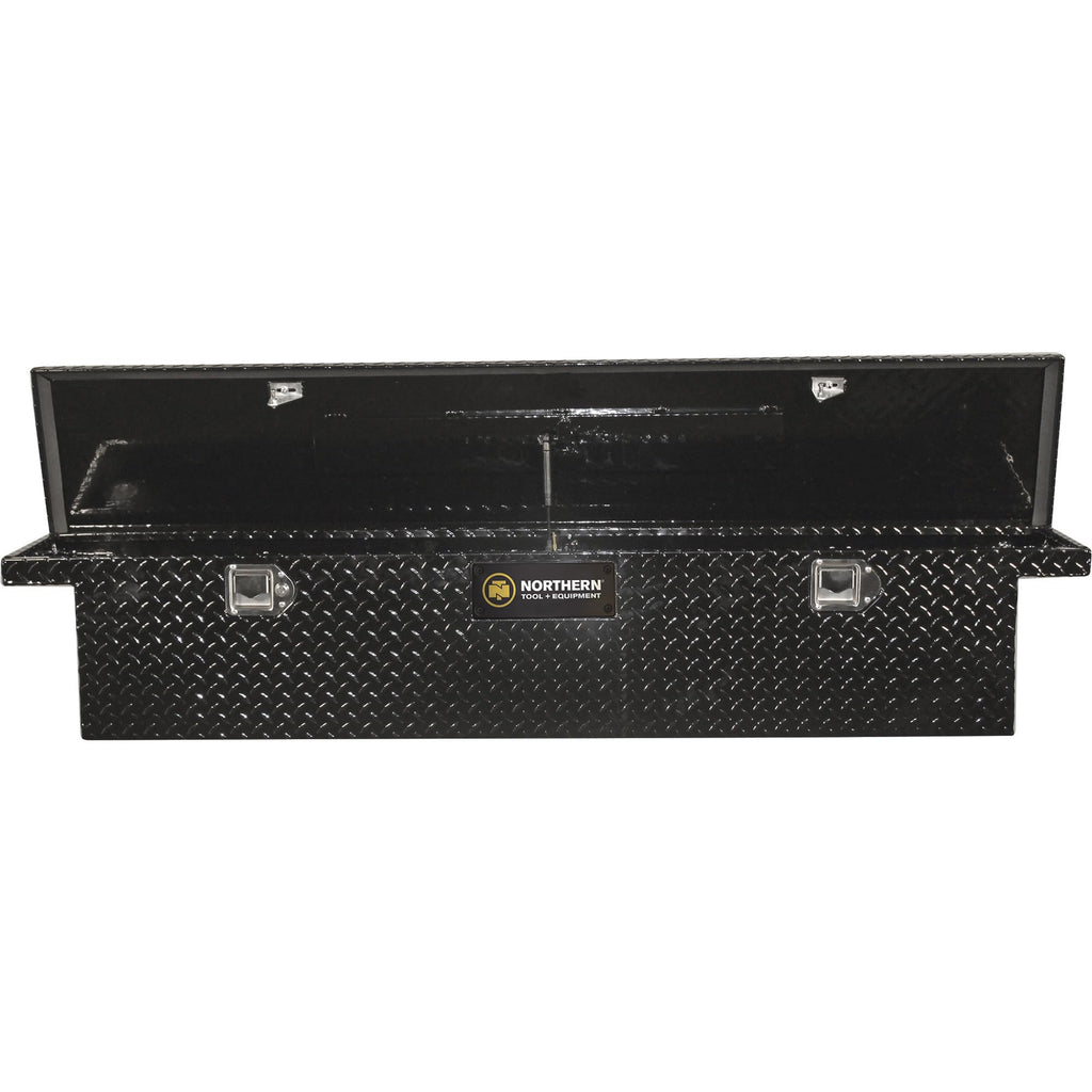 Northern Tool Slim Low Profile Crossover Truck Tool Box - Aluminum, Gloss Black, Paddle Latches, 69in. x 12in. x 13in., Model# 36212712