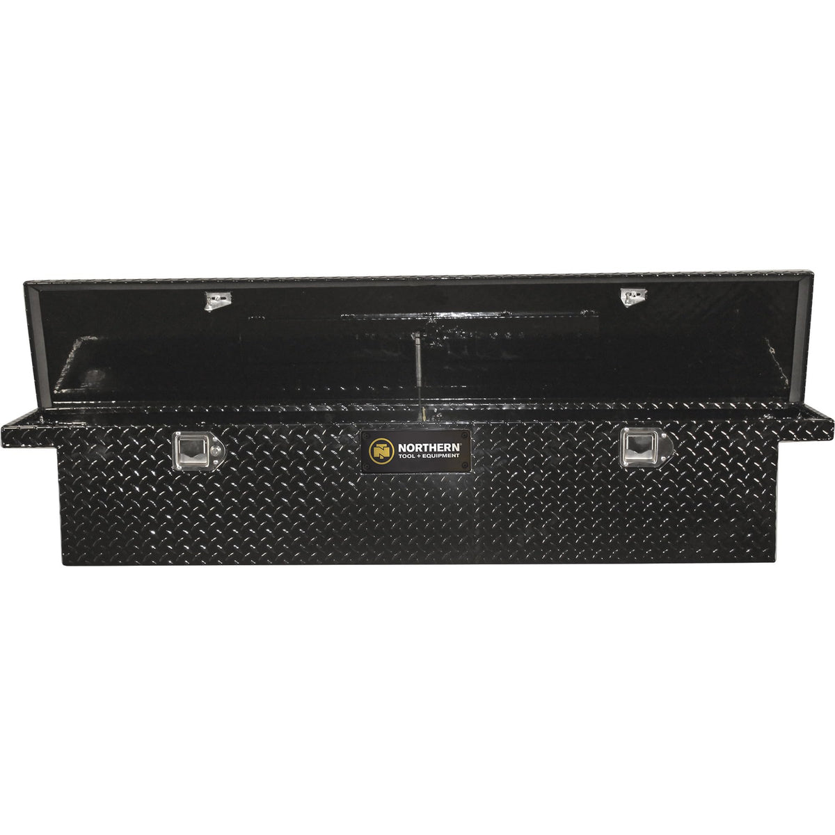 Northern Tool Slim Low Profile Crossover Truck Tool Box - Aluminum, Gloss Black, Paddle Latches, 69in. x 12in. x 13in., Model# 36212712