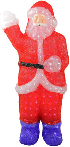 Northlight 3' Red Lighted Commercial Grade Santa Claus Christmas Display Decoration