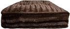 BESSIE AND BARNIE Godiva Brown Ultra Plush  Fur Luxury Durable Sicilian Rectangle Pet/Dog Bed