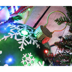 Fraser Hill Farm Indoor/Outdoor Oversized Christmas Decor w/ Long-Lasting LED Lights, 18-In. Jeweled Ball Ornament w/Snowflake  in Green