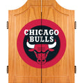 NBA Chicago Bulls Wood Finish Dart Cabinet Set