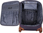er Luggage Collection - Lightweight 28 Inch Expandable Softside Suitcase - Durable Rolling 4-Spinner Wheels Checked Bag (Shadow Purple) (Shadow Purple)