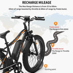 AOSTIRMOTOR Electric Mountain Bike, 750W Motor&amp;48V 13AH Battery Ebike with Rack and Fender, 26 4.0 Inch Fat Tire Bike, Electric Bicycle for Adults