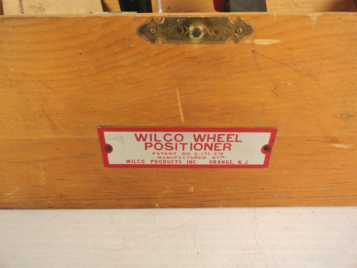 1946 WILCO - WHEEL ALIGNMENT POSITIONER w/TOOL CASE & CHART, 70+ YRS OLD