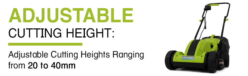 Lawn Mower, 13Inch Electric Lawn Mower Corded, 1300W Electric Powered, 3-Position Height Adjustment