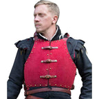 Corrazina Chest Armour in Red, size: Large | Leather by Medieval Collectibles