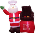 ZXYDD Christmas Decoration Supplies 1. 5 Meters Santa Oven Inflatable Inflatable Holiday Festive Props Christmas Ornament
