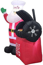 ZXYDD Christmas Decoration Supplies 1. 5 Meters Santa Oven Inflatable Inflatable Holiday Festive Props Christmas Ornament