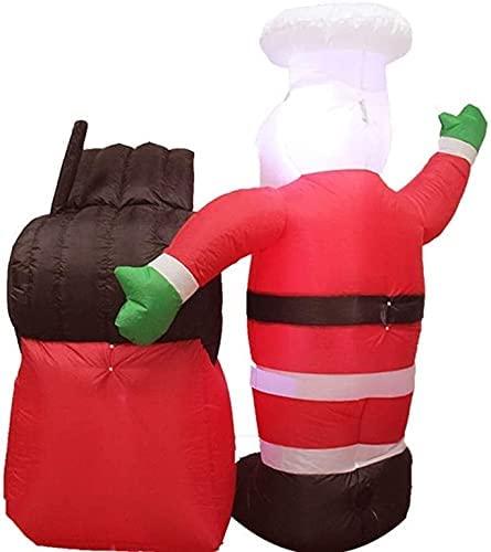 ZXYDD Christmas Decoration Supplies 1. 5 Meters Santa Oven Inflatable Inflatable Holiday Festive Props Christmas Ornament