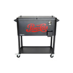 80 Qt. Rolling Patio Cooler with Bottle Tray